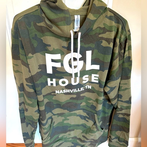 Florida Georgia Line (FGL) Camo Print Hoodie - Size L - Picture 1 of 3